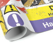 Gefahrenwarnendes Packpapier (Rolleneckpunkt)