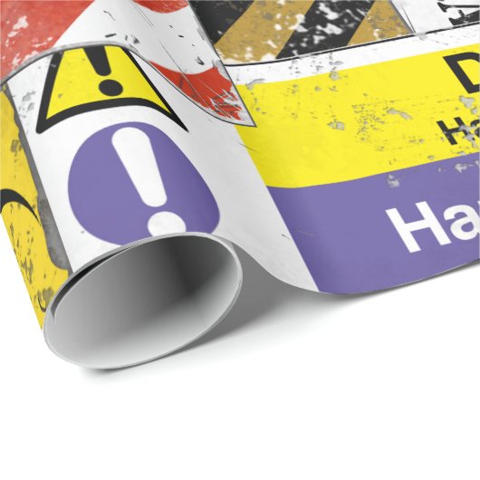 Gefahrenwarnendes Packpapier (Rolleneckpunkt)