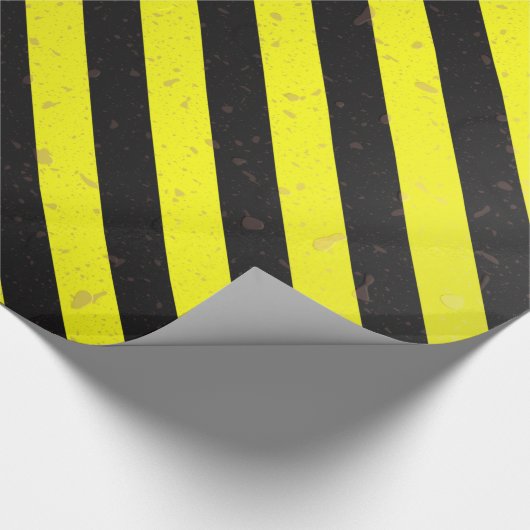 Gefahrenwarnendes Schwarzes u. -GELB Geschenkpapier (Ecke)