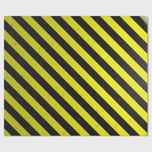 Gefahrenwarnendes Schwarzes u. -GELB Geschenkpapier (Flach)