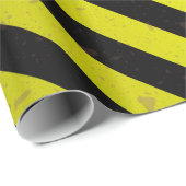 Gefahrenwarnendes Schwarzes u. -GELB Geschenkpapier (Rolleneckpunkt)