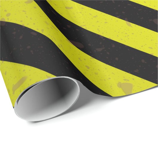 Gefahrenwarnendes Schwarzes u. -GELB Geschenkpapier (Rolleneckpunkt)
