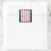 Gefahrenzeichen (3) quadratischer aufkleber (Tasche)