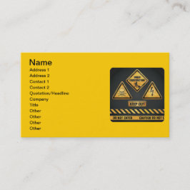 Gefahrenzeichen (7) visitenkarte