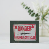 Gefahrenzeichen Postkarte (Stehend Vorderseite)