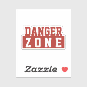 Gefahrenzone / Minimalistisches modernes schlichte Aufkleber