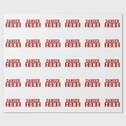 Gefahrenzone / Minimalistisches modernes schlichte Geschenkpapier (Flach)