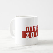 Gefahrenzone / Minimalistisches modernes schlichte Kaffeetasse (Vorderseite Links)
