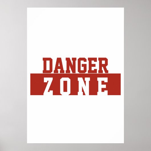 Gefahrenzone / Minimalistisches modernes schlichte Poster (Vorne)