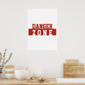 Gefahrenzone / Minimalistisches modernes schlichte Poster (Küche)