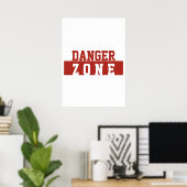 Gefahrenzone / Minimalistisches modernes schlichte Poster (Heimbüro)