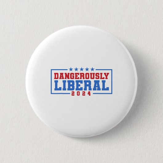 Gefährlich liberale Schwäche Versagt Stimmabgabe Button (Vorderseite)