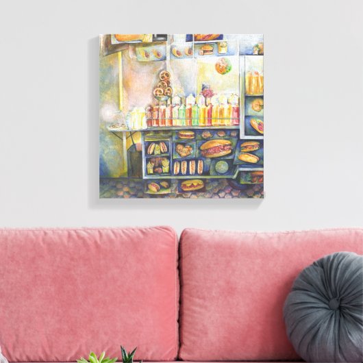 gefährlich Nah zum Spaß Leinwanddruck (Insitu (Wohnzimmer))