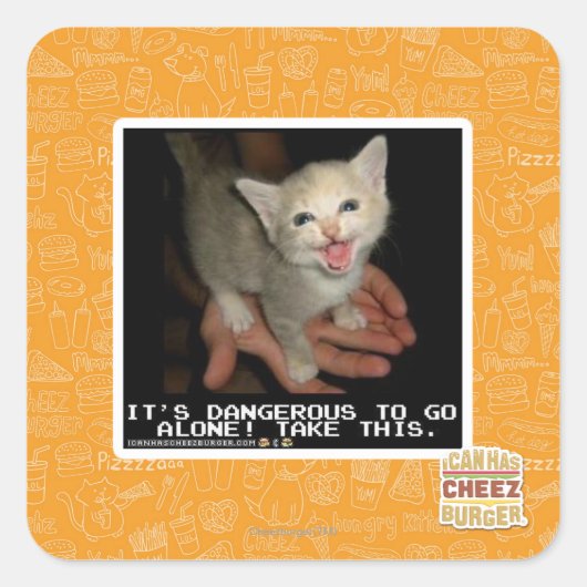 Gefährlich Quadratischer Aufkleber (Vorderseite)