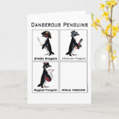 gefährliche Pinguine Karte (Gelbe Blume)