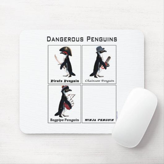 gefährliche Pinguine Mousepad (Mit Mouse)