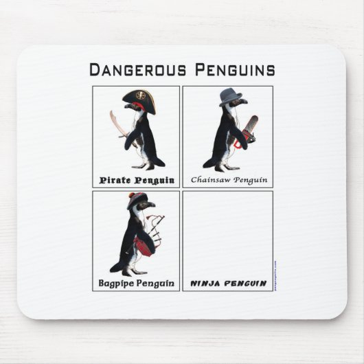 gefährliche Pinguine Mousepad (Vorne)