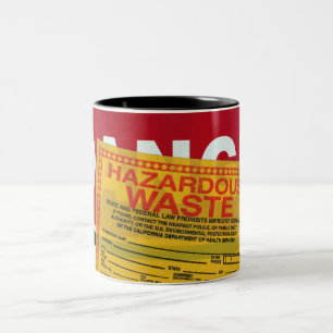 Gefährlicher Abfall Zweifarbige Tasse