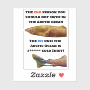 Gefährlicher arktischer Ozean - Grönlandhai Aufkleber