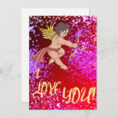 Gefährlicher Cupid, Valentinstag, Liebe Feiertagskarte (Vorne/Hinten)