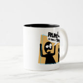 "Gefährlicher Gewehr-Wurf-" Kaffee-Tasse Zweifarbige Tasse (VorderseiteRechts)