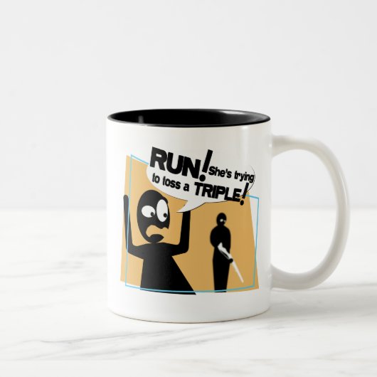 "Gefährlicher Gewehr-Wurf-" Kaffee-Tasse Zweifarbige Tasse (Rechts)