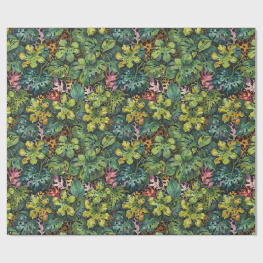 Gefährlicher Raubtier in den Tropen Geschenkpapier (Flach)