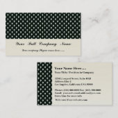 Gefährlicher weißer Schädel auf Retro schwarzer Visitenkarte (Vorne/Hinten)