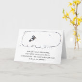 Gefährliches Flusspferd! Humorvolle leere Karte (Gelbe Blume)