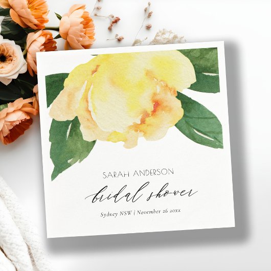 GEFÄHRLICHES GELBWASSERFLORISCHES BRAUTPARTY SERVIETTE