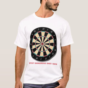 Gefährliches Hemd Lustiges Hemd Humor Dartboard T-Shirt