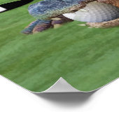 Gefahrlie Golfschläger Alligator drucken Poster (Ecke)