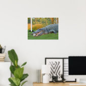 Gefahrlie Golfschläger Alligator drucken Poster (Heimbüro)