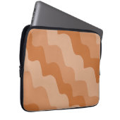 Gefälle der braunen Wellen Laptopschutzhülle (Vorne Rechts)