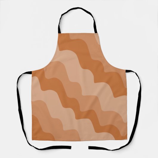 Gefälle der braunen Wellen Schürze (Vorderseite)