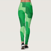 Gefälle der grünen Meereswellen Leggings (Rückseite)