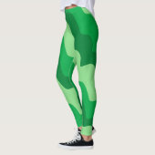 Gefälle der grünen Meereswellen Leggings (Links)