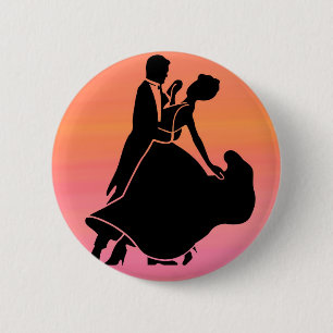 Gefälle tropischen Sonnenuntergang Tänzer Button