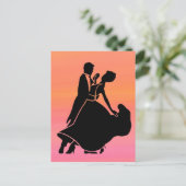 Gefälle tropischen Sonnenuntergang Tänzer Postkarte (Stehend Vorderseite)