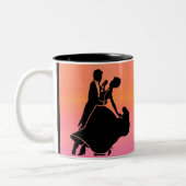 Gefälle tropischen Sonnenuntergang Tänzer Zweifarbige Tasse (Links)