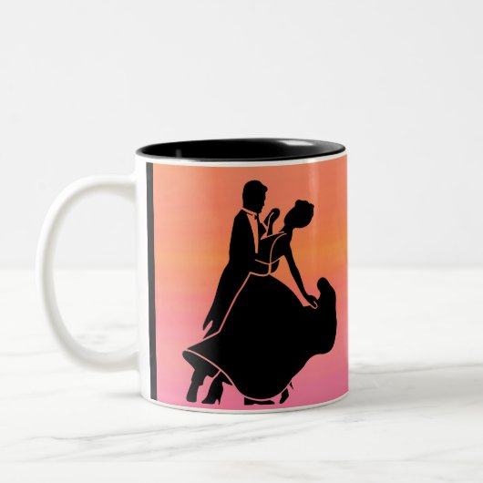 Gefälle tropischen Sonnenuntergang Tänzer Zweifarbige Tasse (Links)