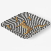 Gefälle und Streifen Pappteller (Gewinkelt)