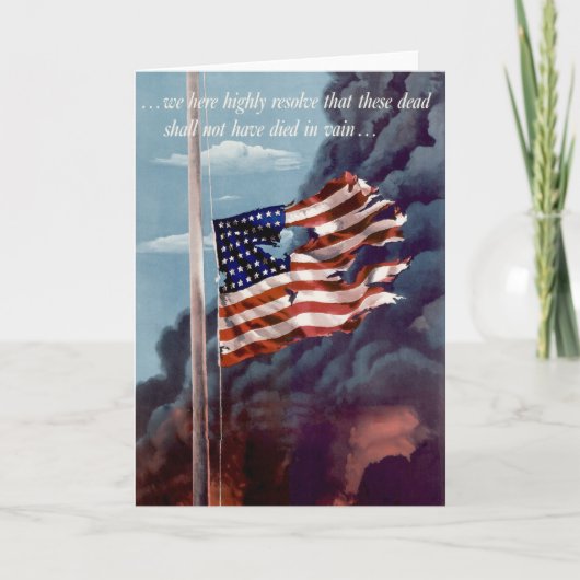 gefallen, aber nicht vergessen feiertagskarte (Vorderseite)