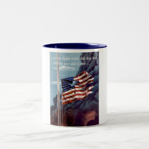 gefallen, aber nicht vergessen zweifarbige tasse