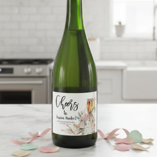 Gefallen an der Geburtstagsparty Sparkling Wine Bo Schaumweinetikett