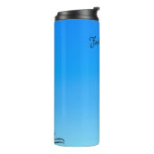 Gefallen an Gott (Blaue Gradient) Thermaltumbler Thermosbecher (Nach links gedreht)