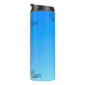 Gefallen an Gott (Blaue Gradient) Thermaltumbler Thermosbecher (Nach rechts gedreht)