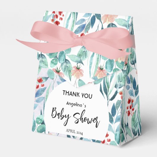 Gefallen Box für Babydusche mit niedlichem Design. Geschenkschachtel (Vorderseite)