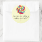 Gefallen Dankeschön Sticker (Tasche)