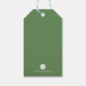 Gefallen Geschenk Tag Pink Rose Grüne Geschenkanhänger (Rückseite)